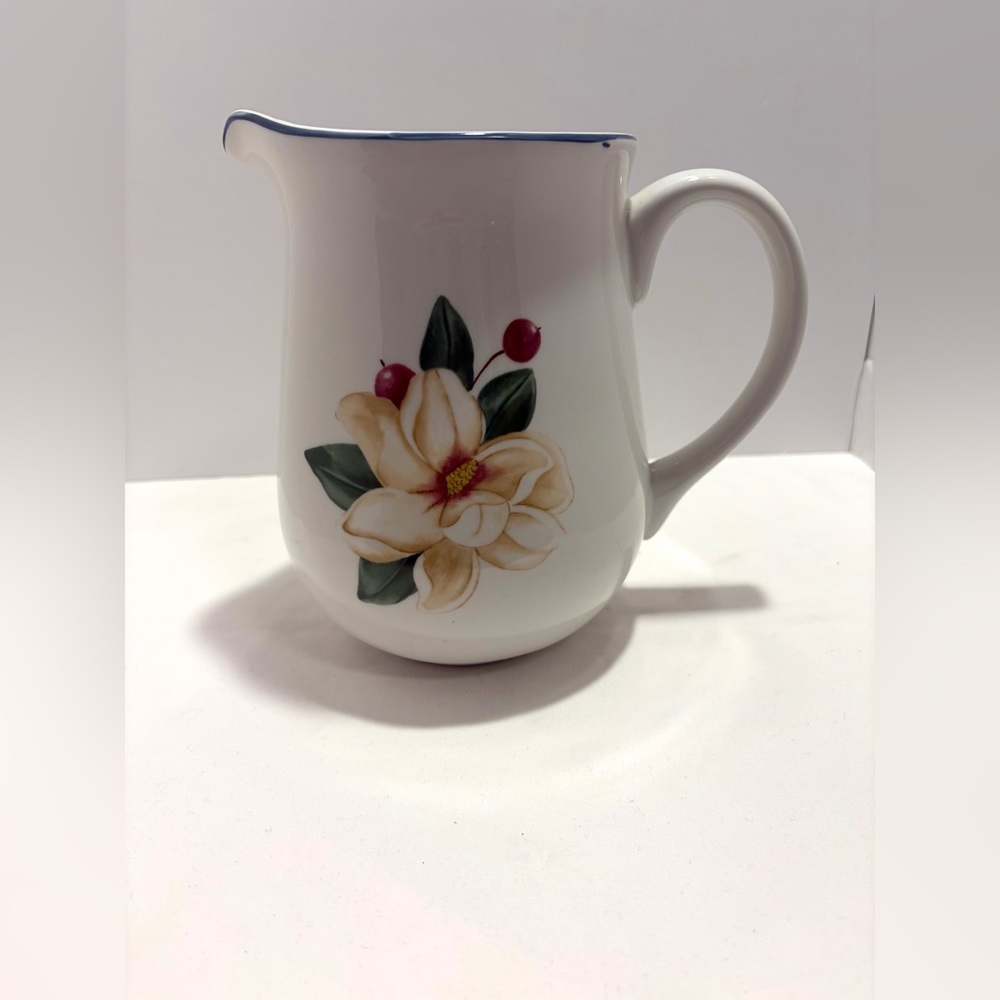Savannah Grove Collection Ceramic Floral Stoneware Pitcher
